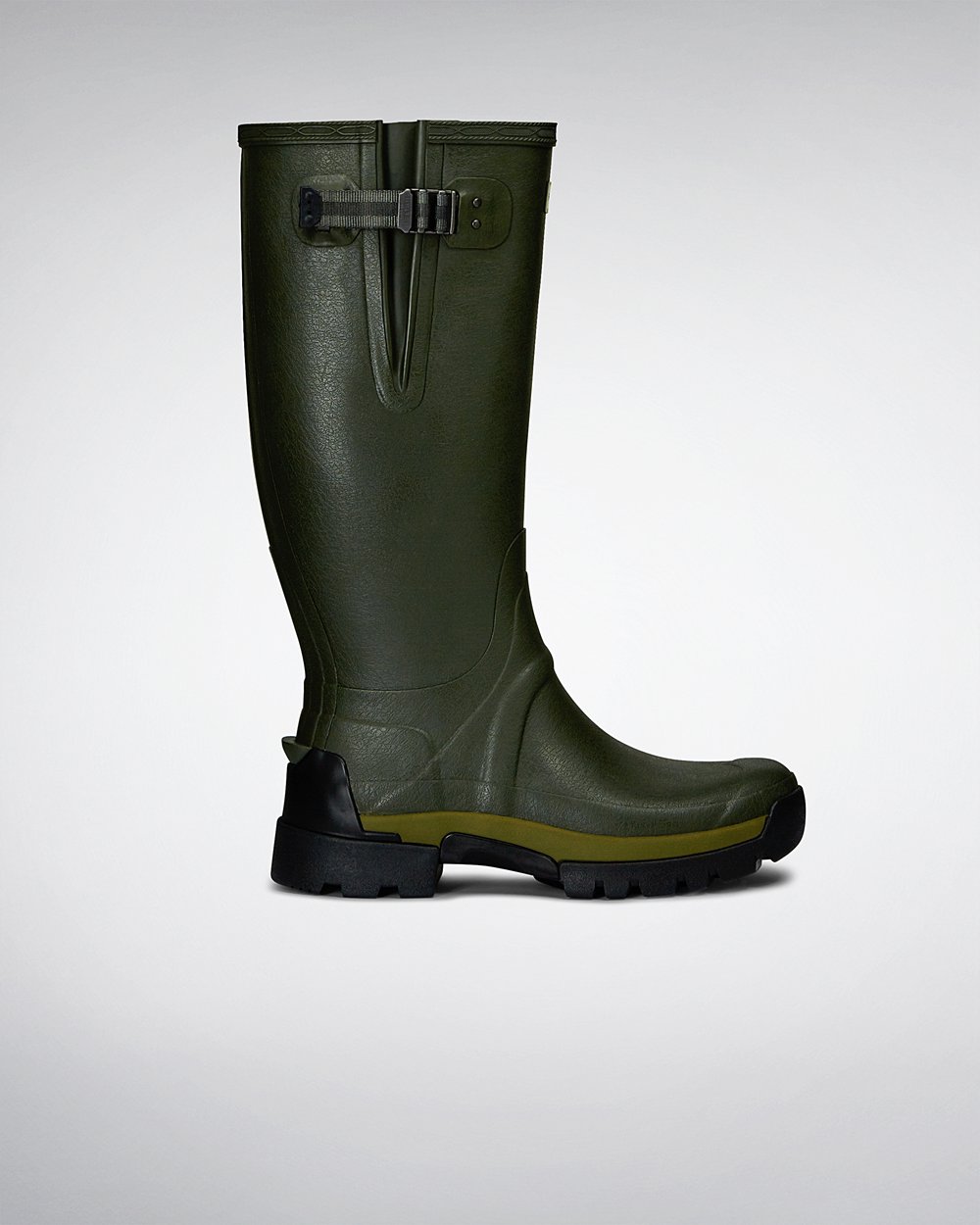 Hunter Hombre Balmoral Bamboo Carbon - Botas de Lluvia Verde Oscuro Oliva - 972-FBGNCX